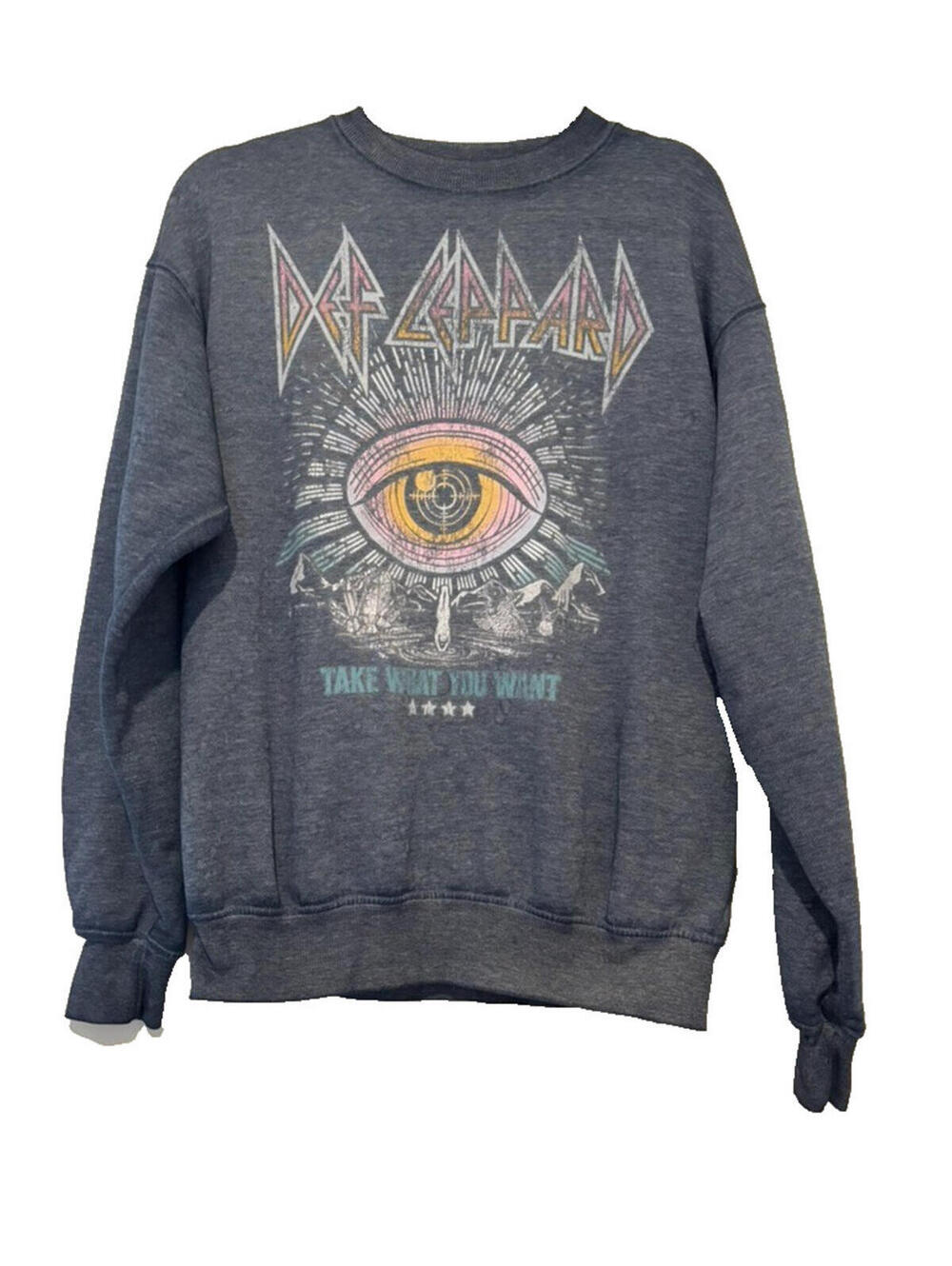 Def Lepard blue sweatshirt very oversized XS FF